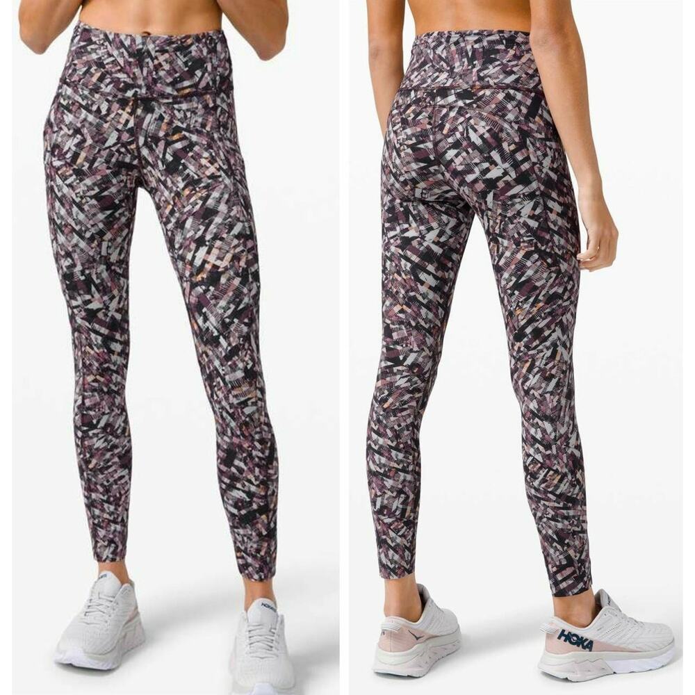Lululemon 8 Fast & Free Tight II 25" Non-Reflective Nulux Kaleidoscopic Multi
